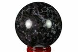 Polished, Indigo Gabbro Sphere - Madagascar #163307-1